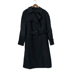 Defense Logistics Agency Garrison Collection All Weather Black Trench Coat sz 38